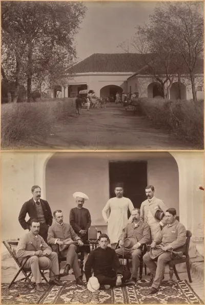 Civil officers at Jhansi (recto); Mr. William's House, Jhansi (verso)