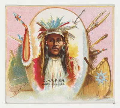 Clam Fish, Warm Springs, from the American Indian Chiefs series (N36) for Allen & Ginter Cigarettes