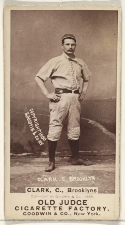 Clark, Catcher, Brooklyn, from the Old Judge series (N172) for Old Judge Cigarettes