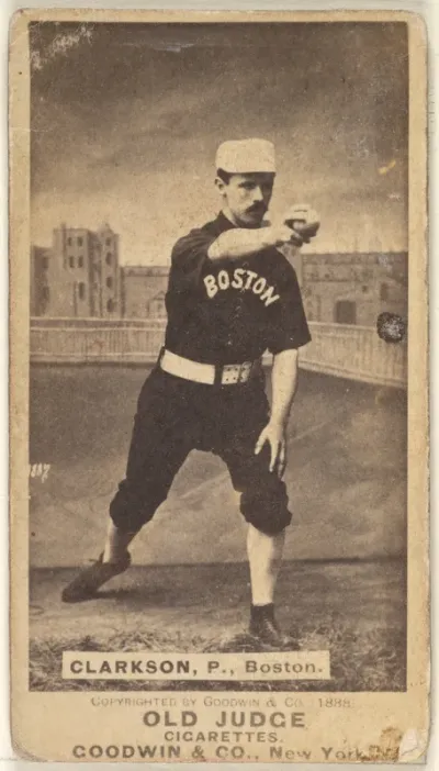 Clarkson, Pitcher, Boston, from the Old Judge series (N172) for Old Judge Cigarettes