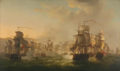 Clash of the Dutch and British Fleets during the Passage of the Dutch Flotilla to Boulogne (1804)
