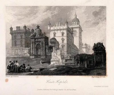 Classical ruins behind Heriot's Hospital, Edinburgh