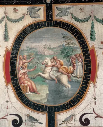 Clelia crossing the Tiber on a horse
