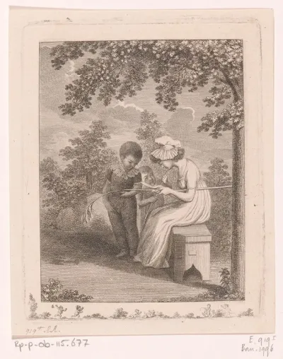 Cléry's kinderen in de tuin
