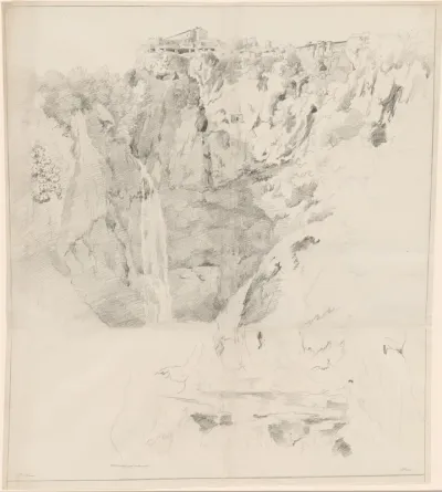 Cliffs with a Waterfall at Tivoli