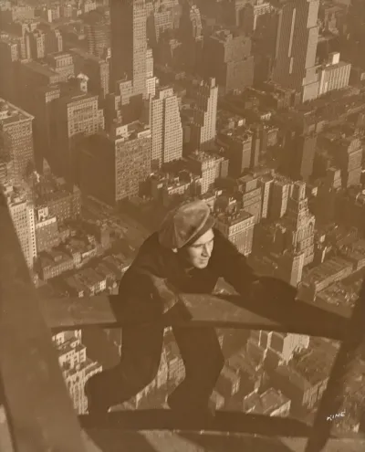 Climbing up the Beams on the Empire State-100 Stories Up