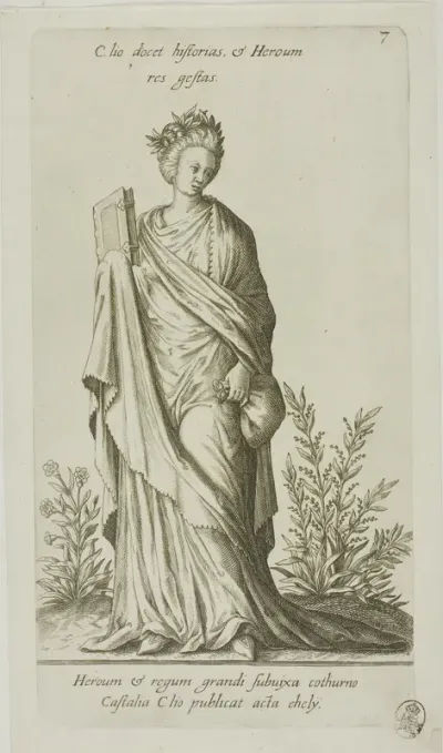 Clio, Muse of History, plate 7 from Parnassus Biceps