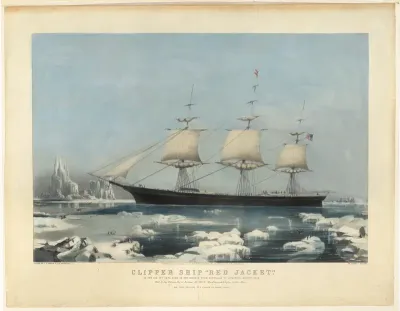 Clipper Ship "Red Jacket" – In the Ice off Cape Horn, on Her Passage from Australia, to Liverpool, August 1854