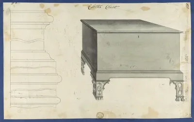 Clothes Chest, from Chippendale Drawings, Vol. II