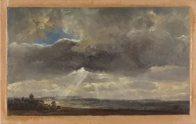 Clouds and Sunbeams over the Windberg near Dresden