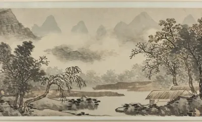Clouds over the River before Rain 溪雲欲雨圖
