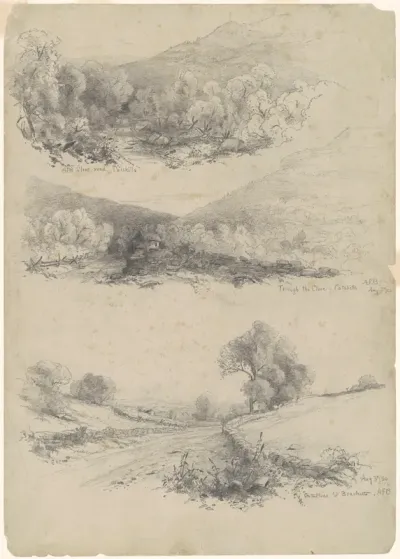 Clove Road, Catskills; Through the Clove—Catskills; and On the Road to Bracketts [recto]