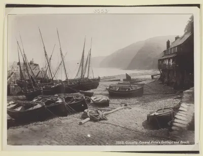 Clovelly, Crazed Kate's Cottage and Beach