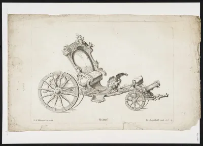 Coach with putti and rococo elements