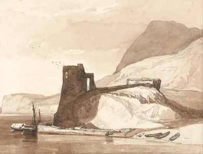 Coast Scene with a Castle