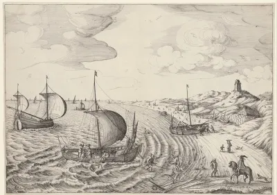 Coastal Landscape with Fishing Boats