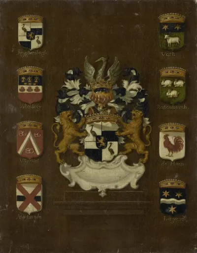 Coat of Arms of Jan van Reyersbergh with its eight quarterings
