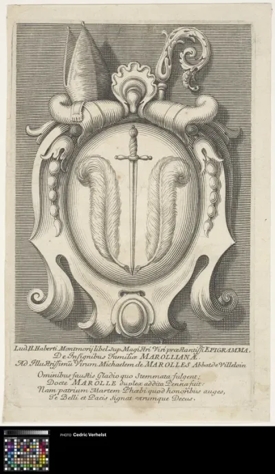 Coat of arms of Michel de Marolles, abbot of Villeloin