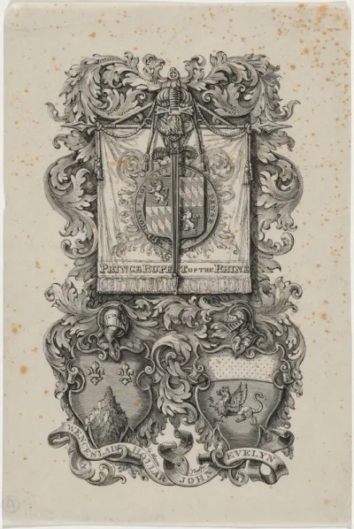 Coat of Arms of Prince Rupert, Hollar and Evelyn