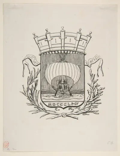Coat-of-Arms Symbolic of the City of Paris with the motto: It Rocks But Does Not Sink