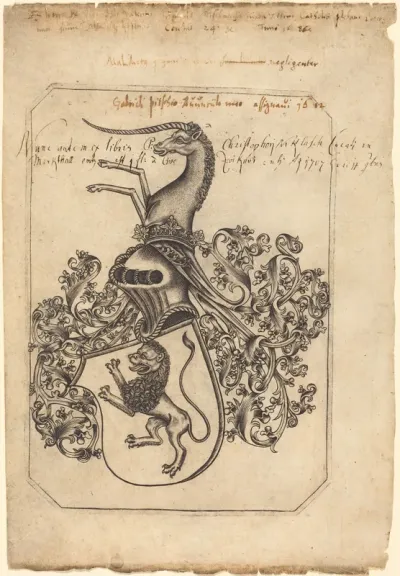 Coat of Arms with a Lion and Unicorn