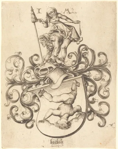 Coat of Arms with Tumbling Boy