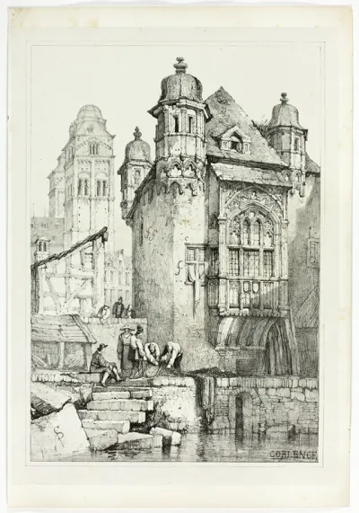 Coblence, from Facsimiles of Sketches made in Flanders and Germany