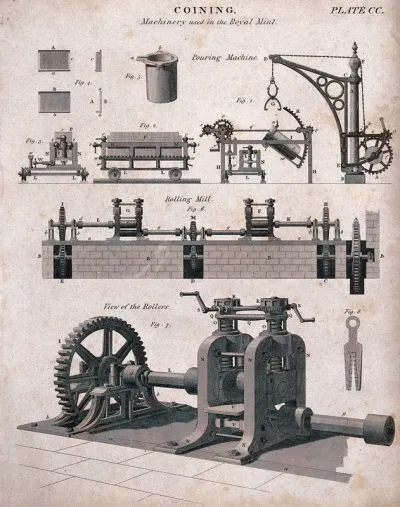 Coinage: machinery used in the Royal Mint