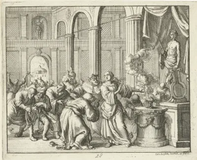 Cointha weigert aan de Romeinse god Apollo te offeren