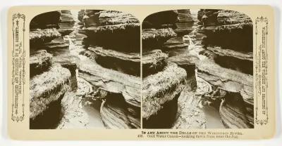 Cold Water Canon-looking down from near the Jug, No. 433 from the series "In and About the Dells of the Wisconsin River"