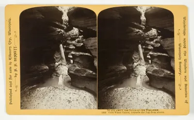 Cold Water Canon, towards the Jug from above, No. 1026 from the series "In and About the Dells of the Wisconsin River"
