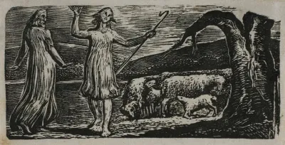 Colinet Departs in Sorrow: Riven Trunk at Right, from The Pastorals of Virgil