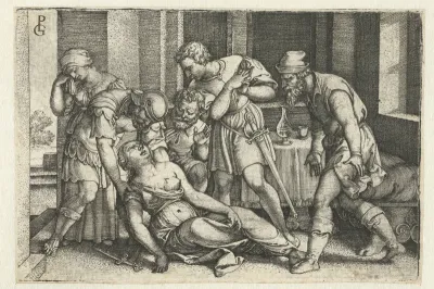 Collatinus en Brutus bij de stervende Lucretia