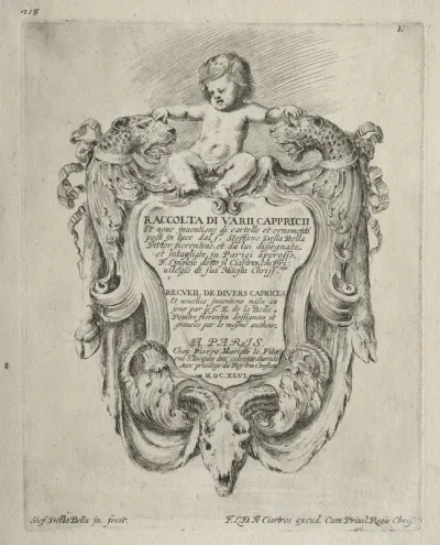 Collection of Various Caprices and New Designs of Cartouches and Ornaments:  No 1, Title Page