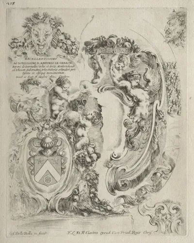 Collection of Various Caprices and New Designs of Cartouches and Ornaments: No. 2, Dedication Page