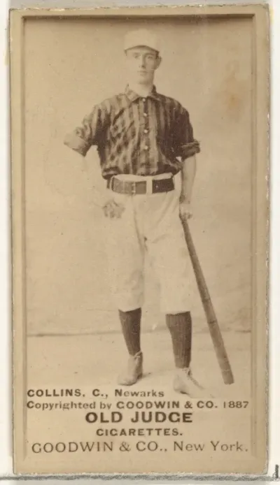 Collins, Catcher, Newark, from the Old Judge series (N172) for Old Judge Cigarettes