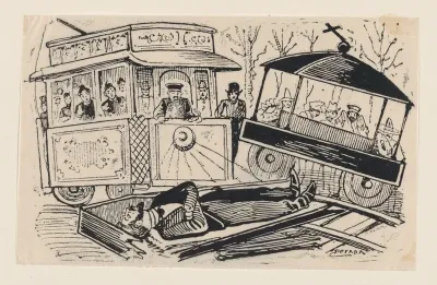 Collision between a trolley and a hearse