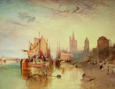 Cologne: The Arrival of a Packet-Boat: Evening