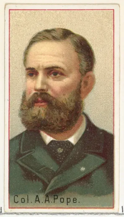 Colonel A. A. Pope, printer's sample for the World's Inventors souvenir album (A25) for Allen & Ginter Cigarettes