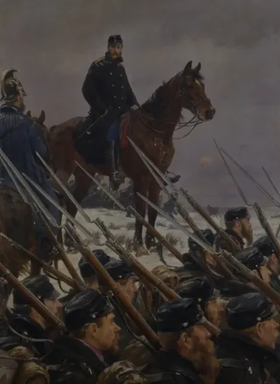 Colonel Max Müller at Sankelmark lake on February 6, 1864.