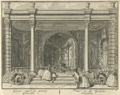 Colonnade in de tuin van Huis ter Meer te Maarssen