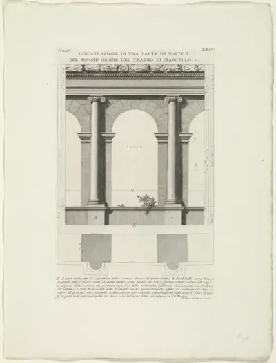 Colonnade van het Theater van Marcellus te Rome