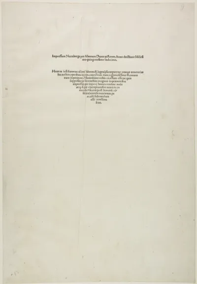 Colophon, from the Large Passion