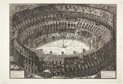 Colosseum, Flavian's amfiteater, set i fugleperspektiv