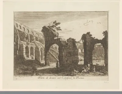Colosseum met figuren