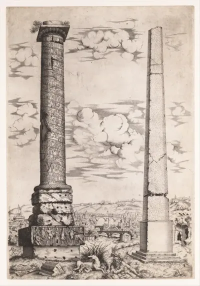 Column of Antoninus and a Roman Obelisk