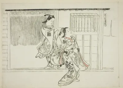 Comb Rashomon (Sashigushi Rashomon), no. 3 from a series of 12 prints depicting parodies of plays