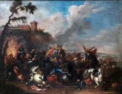 Combat de Chrétiens et de Turcs