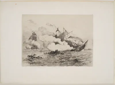 Combat Naval (L'Alabama coulant sous le feu de Kearsage)