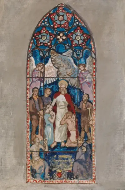 Come to Me, sketch for a stained glass window in Pori Church